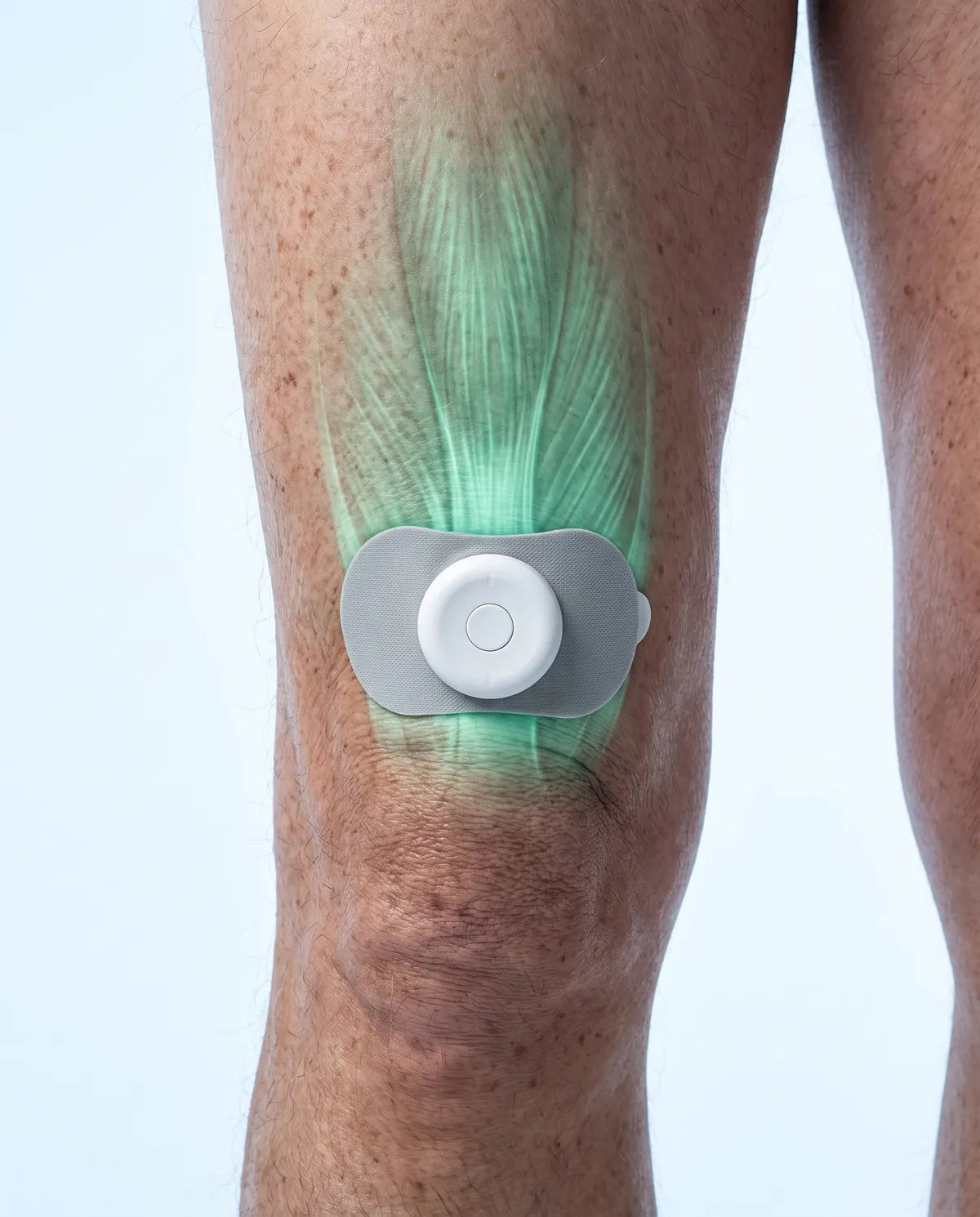 Ivalen pod above the knee with the muscle beneath it activating