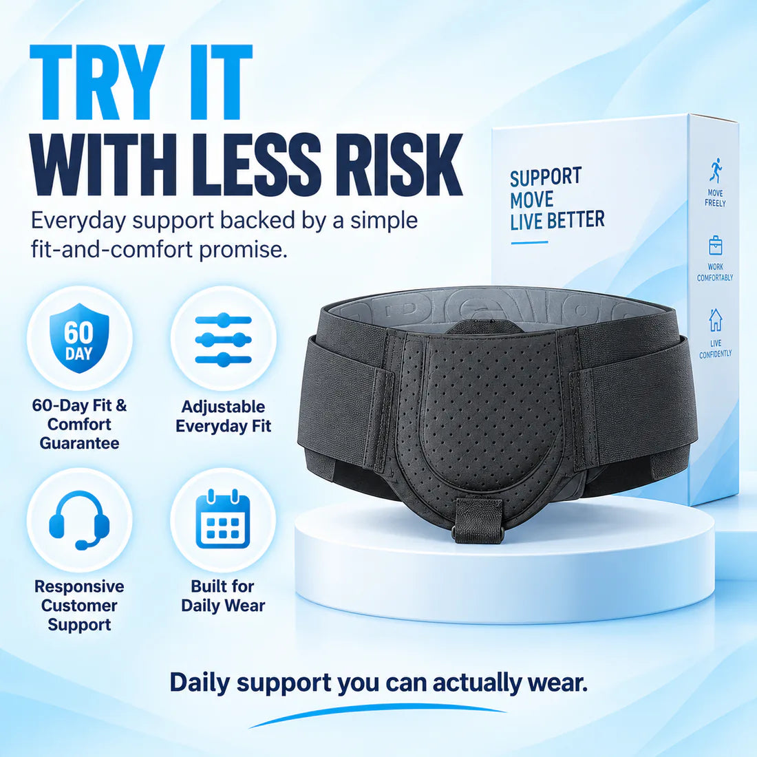CoreGuard packaging with the 60-day fit and comfort guarantee