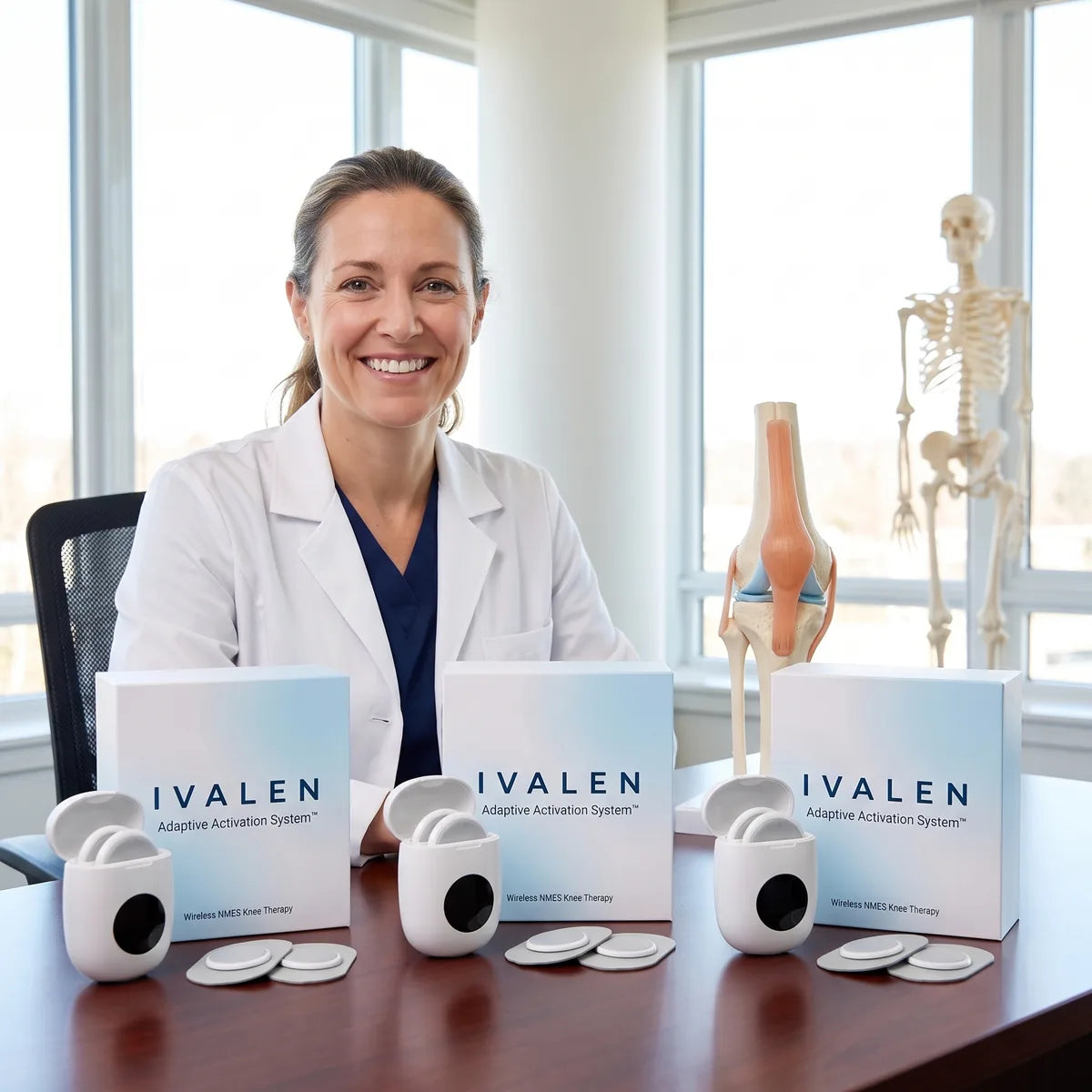 Physical therapist with Ivalen systems